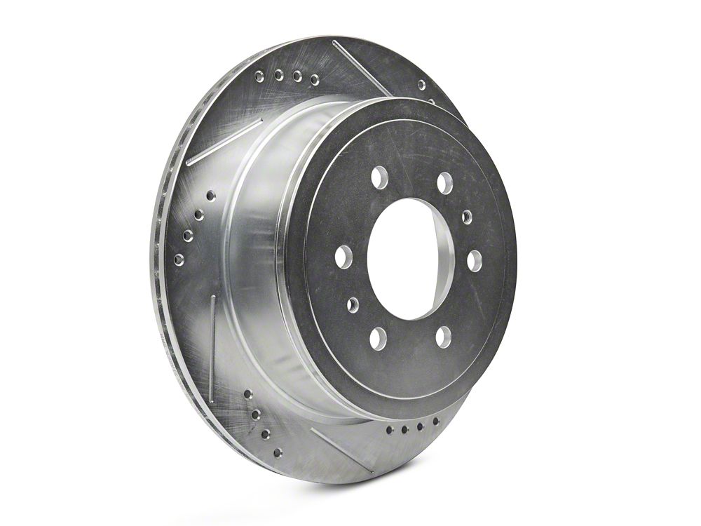 C&L Super Sport HD Cross-Drilled and Slotted 6-Lug Brake Rotor and Pad Kit; Rear (04-11 F-150)