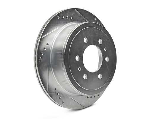 C&L Super Sport HD Cross-Drilled and Slotted 6-Lug Brake Rotor and Pad Kit; Rear (04-11 F-150)
