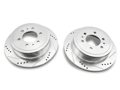 C&L Super Sport HD Cross-Drilled and Slotted 6-Lug Brake Rotor and Pad Kit; Rear (04-11 F-150)