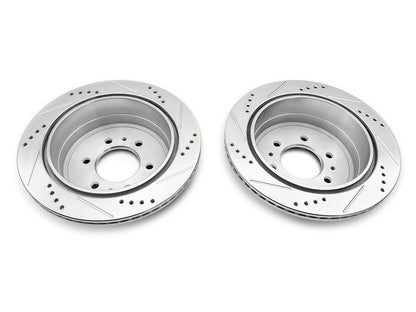 C&L Super Sport HD Cross-Drilled and Slotted 6-Lug Brake Rotor and Pad Kit; Rear (04-11 F-150)