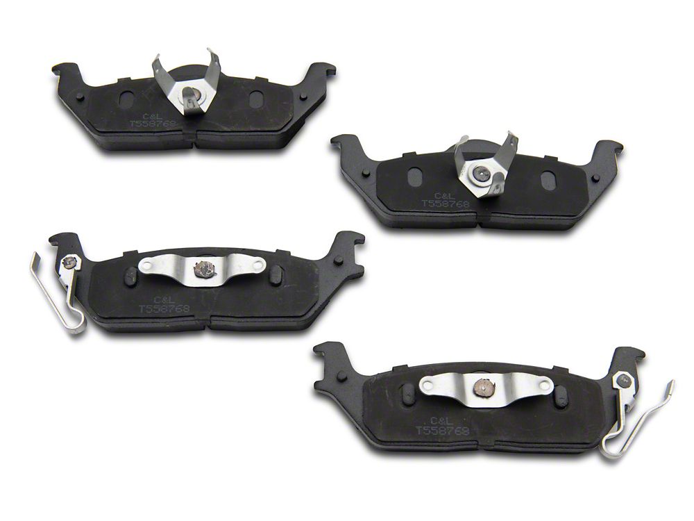 C&L Super Sport HD Cross-Drilled and Slotted 6-Lug Brake Rotor and Pad Kit; Rear (04-11 F-150)