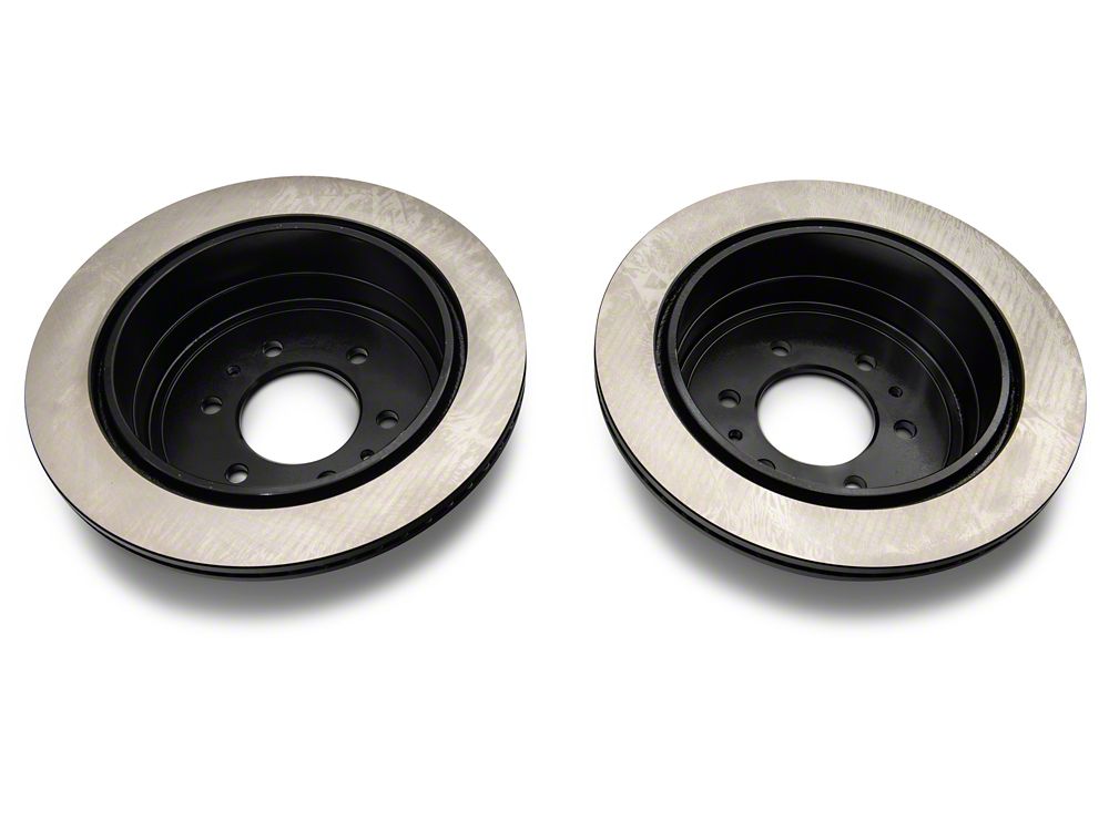 C&L OE Replacement Black Coated 6-Lug Rotors; Rear Pair (04-11 F-150)
