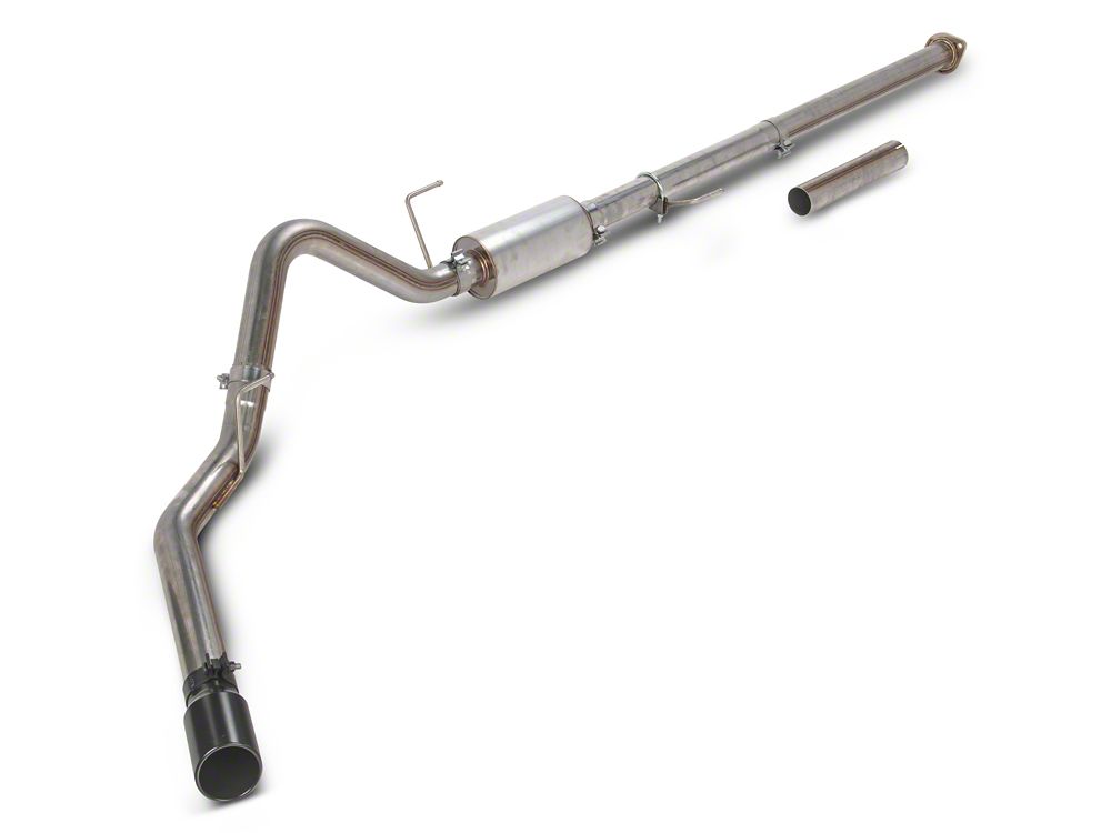 C&L 3-Inch Single Exhaust System with Black Tip; Side Exit (15-20 2.7L EcoBoost F-150)