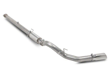 C&L 4-Inch Single Exhaust System with Polished Tip; Side Exit (15-20 2.7L EcoBoost F-150)