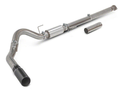 C&L 4-Inch Single Exhaust System with Black Tip; Side Exit (15-20 3.5L EcoBoost F-150, Excluding Raptor & 19-20 Limited)