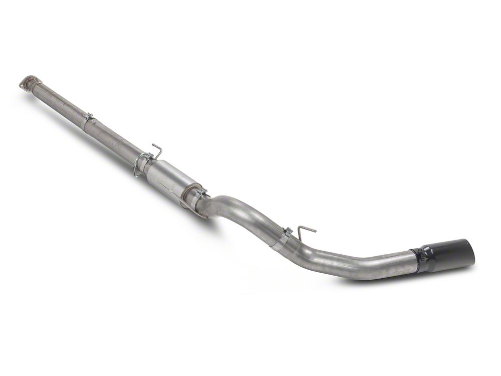 C&L 4-Inch Single Exhaust System with Black Tip; Side Exit (15-20 5.0L F-150)