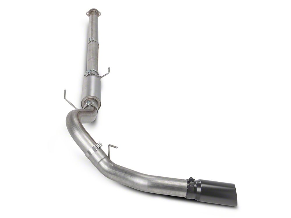 C&L 4-Inch Single Exhaust System with Black Tip; Side Exit (15-20 5.0L F-150)