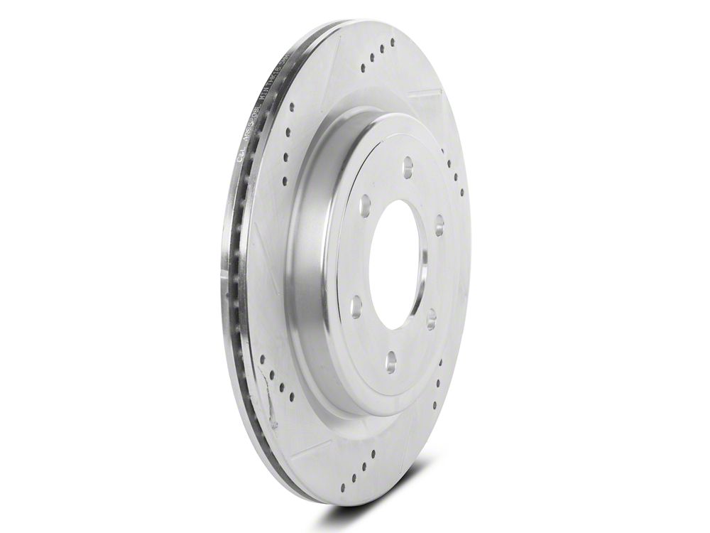 C&L Super Sport HD Cross-Drilled and Slotted 6-Lug Rotors; Rear Pair (21-25 F-150 w/o Factory Max Tow/Haul Package)