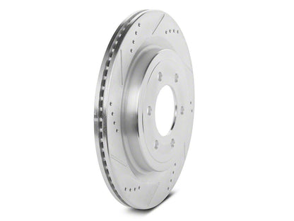 C&L Super Sport HD Cross-Drilled and Slotted 6-Lug Rotors; Rear Pair (21-25 F-150 w/ Factory Max Tow/Haul Package)