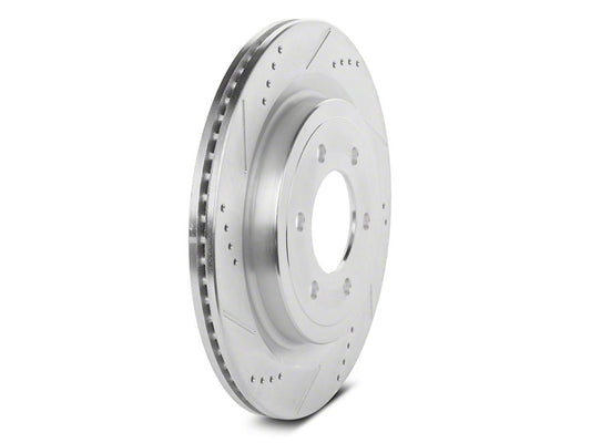 C&L Super Sport HD Cross-Drilled and Slotted 6-Lug Rotors; Rear Pair (21-25 F-150 w/ Factory Max Tow/Haul Package)