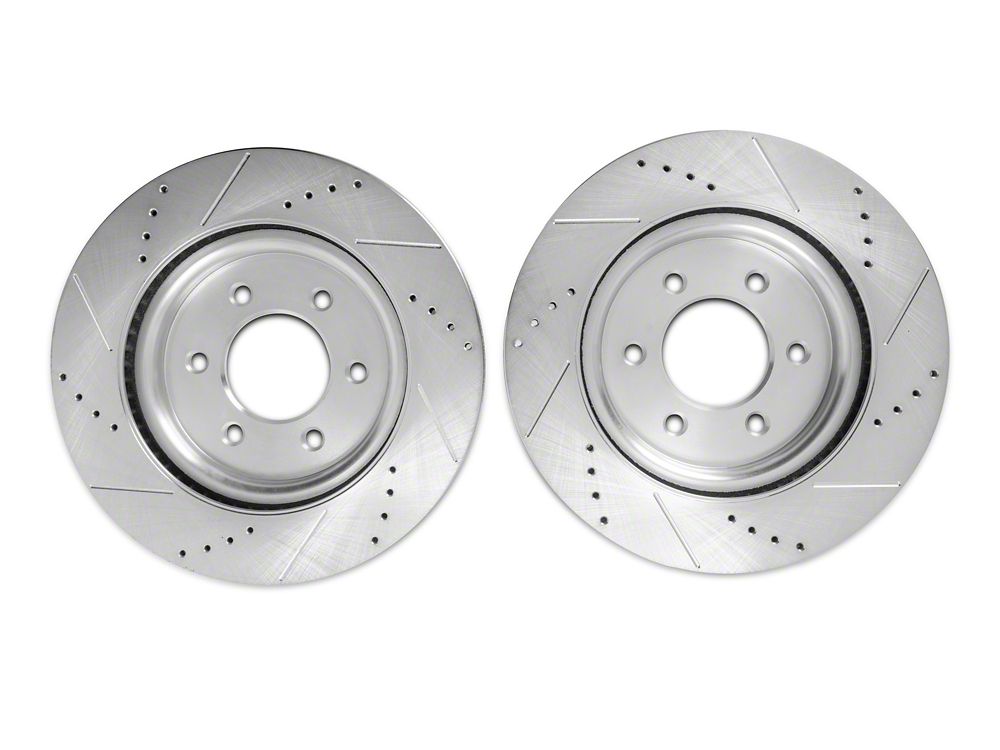 C&L Super Sport HD Cross-Drilled and Slotted 6-Lug Rotors; Front Pair (21-25 F-150)