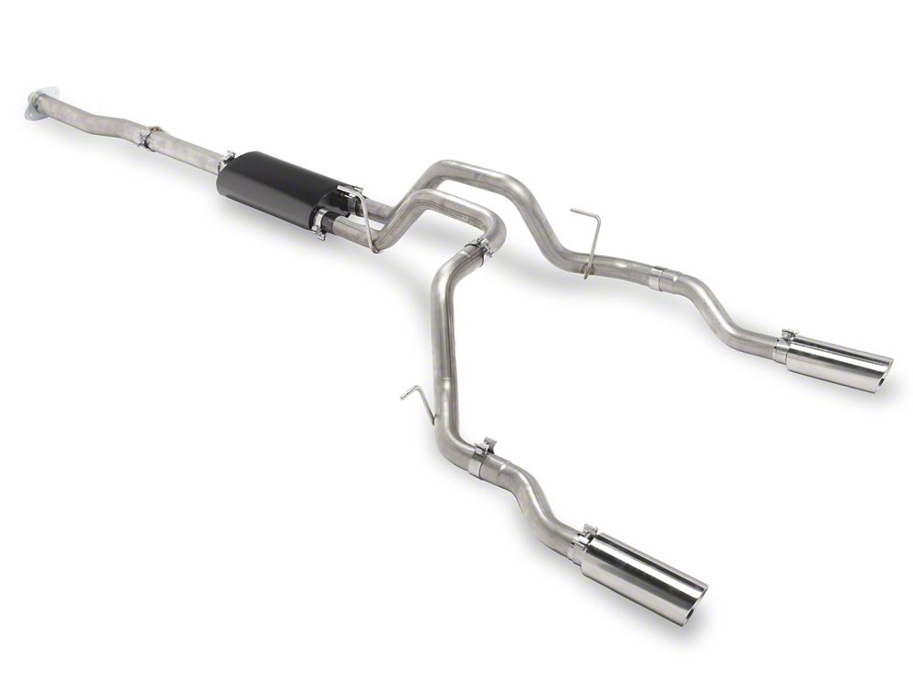 C&L Dual Exhaust System with Polished Tips; Side/Rear Exit (11-14 3.5L EcoBoost)