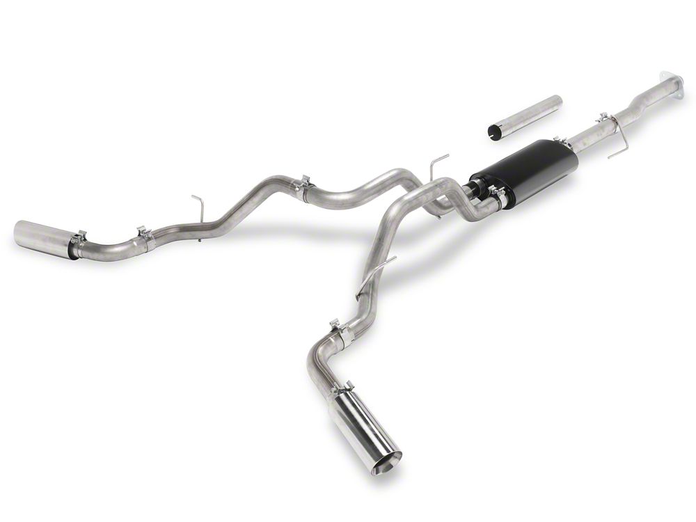C&L Dual Exhaust System with Polished Tips; Side/Rear Exit (11-14 5.0L F-150)