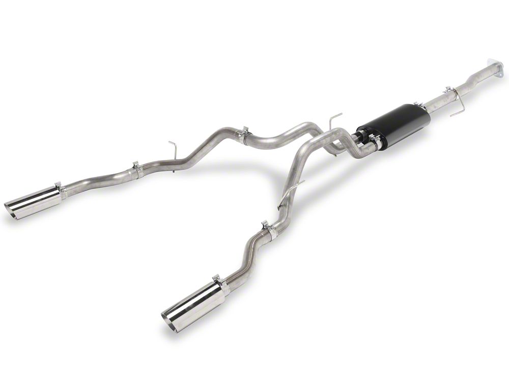 C&L Dual Exhaust System with Polished Tips; Side/Rear Exit (09-10 5.4L F-150)
