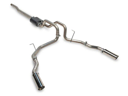 C&L Dual Exhaust System with Polished Tips; Side/Rear Exit (04-08 4.6L F-150)