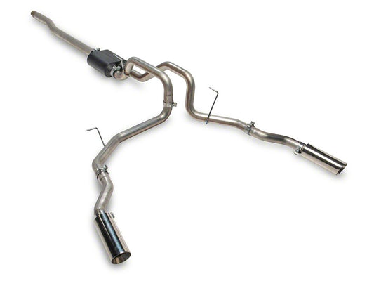 C&L Dual Exhaust System with Polished Tips; Side/Rear Exit (04-08 4.6L F-150)