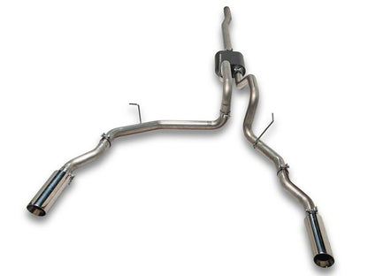 C&L Dual Exhaust System with Polished Tips; Side/Rear Exit (04-08 4.6L F-150)