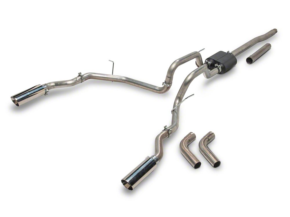 C&L Dual Exhaust System with Polished Tips; Side/Rear Exit (04-08 5.4L F-150)