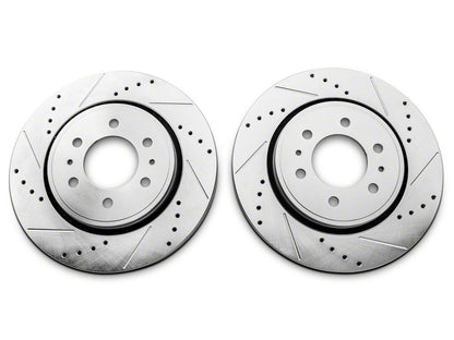 C&L Super Sport HD Cross Drilled and Slotted 6-Lug Rotors; Front and Rear (12-14 F-150; 15-17 F-150 w/ Manual Parking Brake)