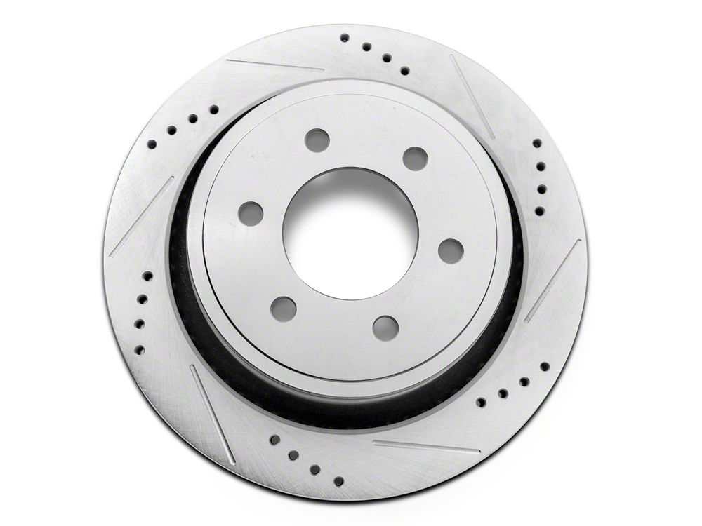 C&L Super Sport HD Cross Drilled and Slotted 6-Lug Rotors; Front and Rear (12-14 F-150; 15-17 F-150 w/ Manual Parking Brake)
