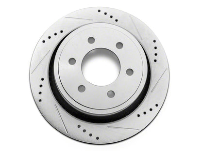C&L Super Sport HD Cross Drilled and Slotted 6-Lug Rotors; Front and Rear (12-14 F-150; 15-17 F-150 w/ Manual Parking Brake)