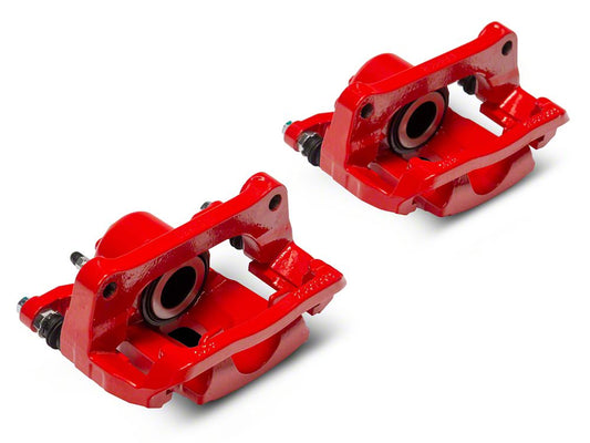 C&L Performance Front and Rear Brake Calipers; Red (12-14 2WD/4WD F-150; 15-17 F-150 w/ Manual Parking Brake; 17-18 F-150 Raptor)