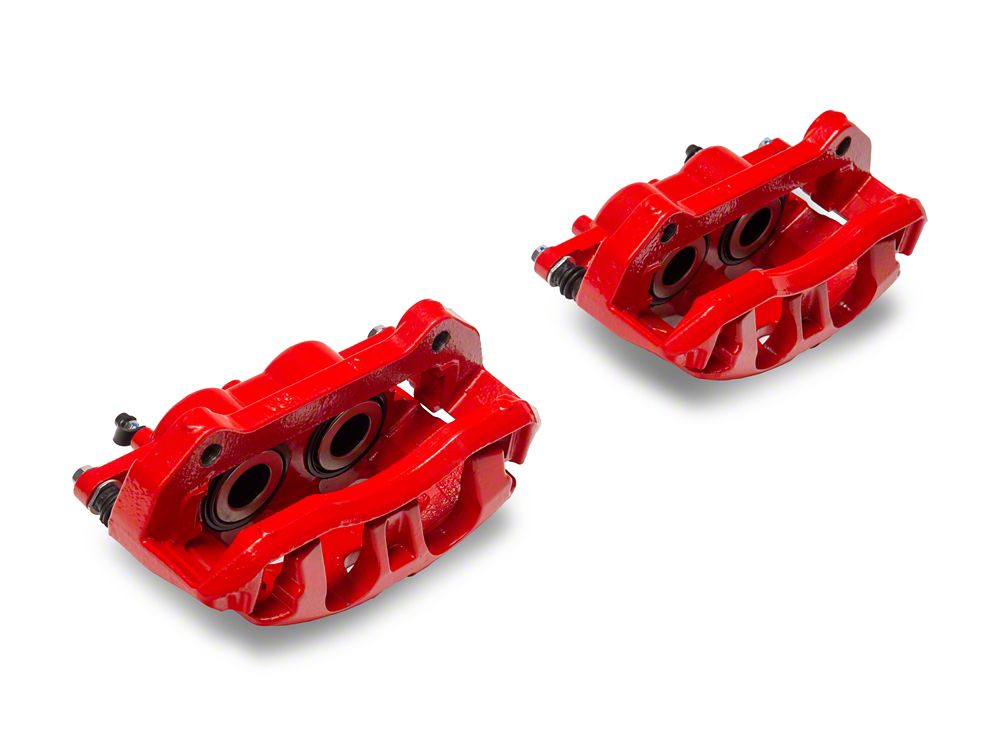 C&L Performance Front and Rear Brake Calipers; Red (12-14 2WD/4WD F-150; 15-17 F-150 w/ Manual Parking Brake; 17-18 F-150 Raptor)