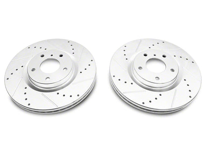 C&L Super Sport Cross-Drilled and Slotted 5-Lug Rotors; Front Pair (05-15 Tacoma)
