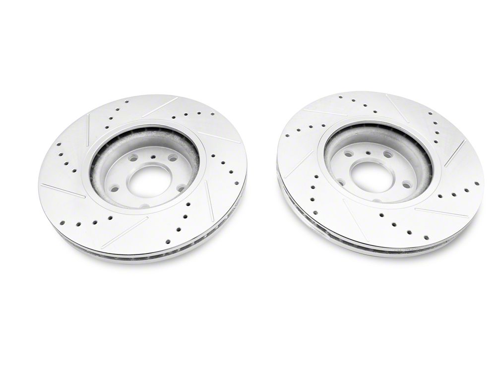 C&L Super Sport Cross-Drilled and Slotted 5-Lug Rotors; Front Pair (05-15 Tacoma)