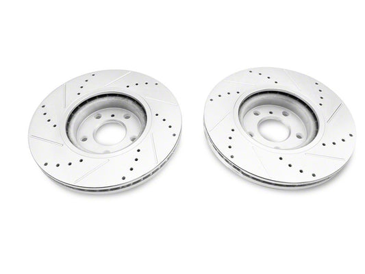 C&L Super Sport Cross-Drilled and Slotted 5-Lug Rotors; Front Pair (05-15 Tacoma)