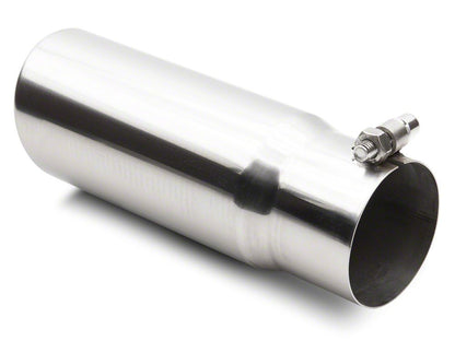 C&L Rolled End Round Exhaust Tip; 3.50-Inch; Polished (Fits 3-Inch Tailpipe)