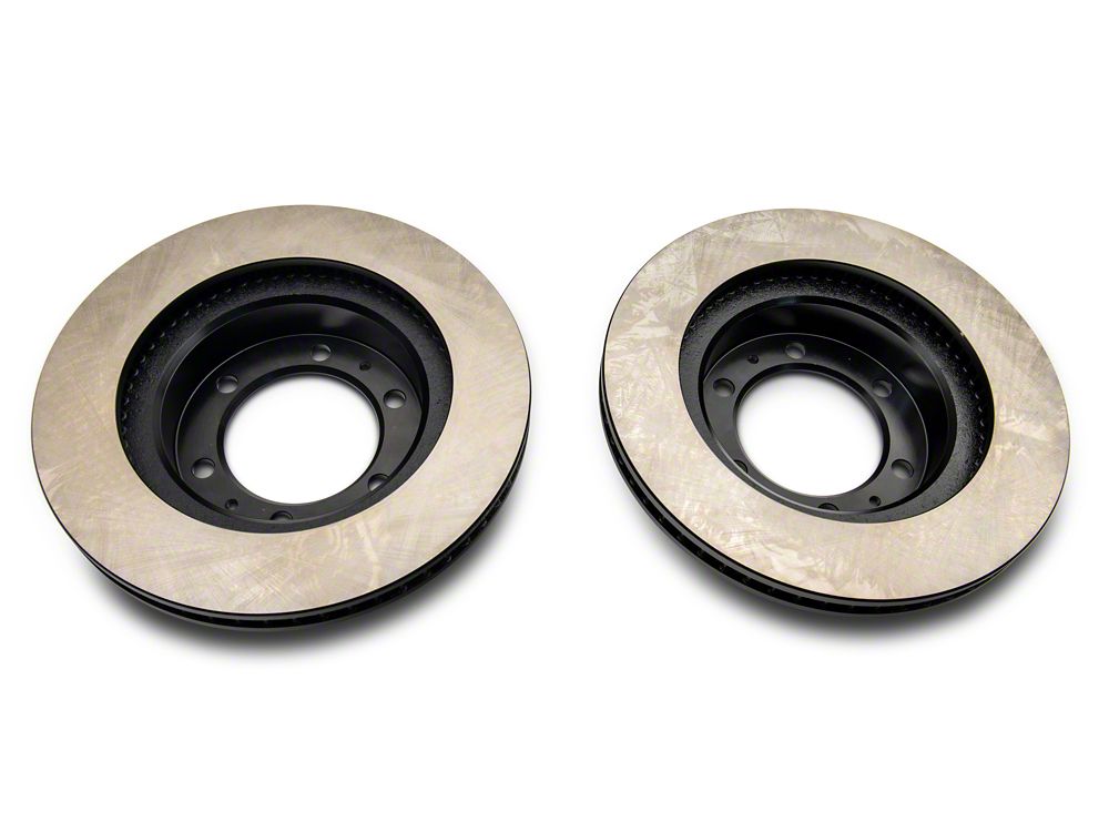 C&L OE Replacement Black Coated 6-Lug Rotors; Front Pair (05-23 Tacoma)