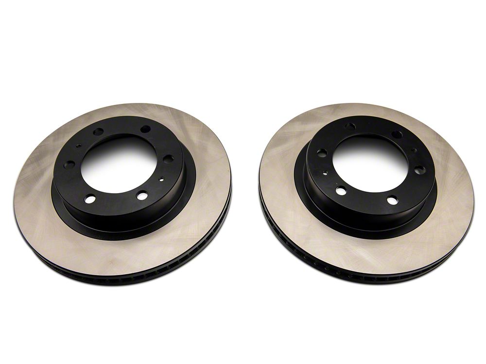 C&L OE Replacement Black Coated 6-Lug Brake Rotor and Pad Kit; Front (05-23 Tacoma)