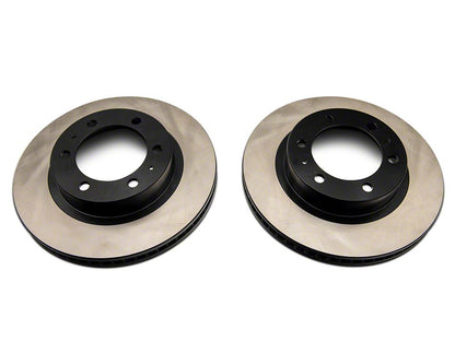 C&L OE Replacement Black Coated 6-Lug Brake Rotor and Pad Kit; Front (05-23 Tacoma)