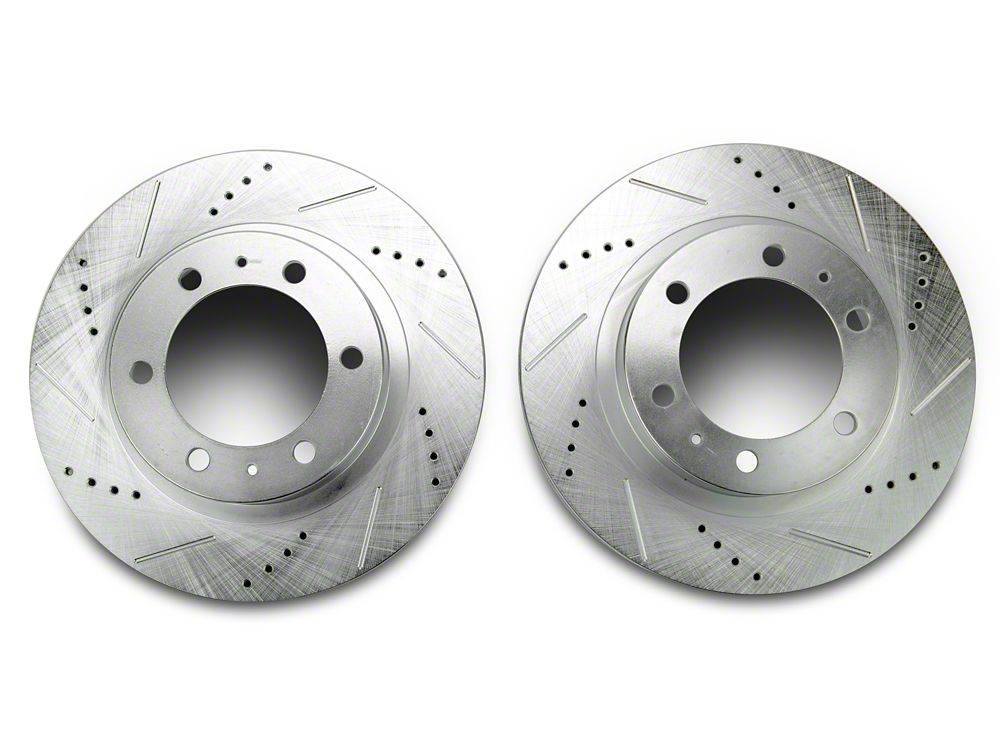 C&L Super Sport Cross-Drilled and Slotted 6-Lug Rotors; Front Pair (05-23 Tacoma)