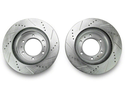 C&L Super Sport Cross-Drilled and Slotted 6-Lug Rotors; Front Pair (05-23 Tacoma)