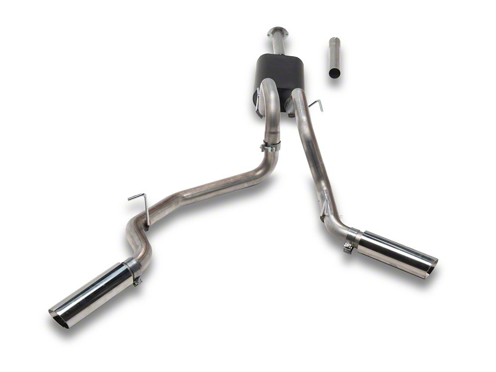 C&L Dual Exhaust System with Polished Tips; Side Exit (16-23 3.5L Tacoma)