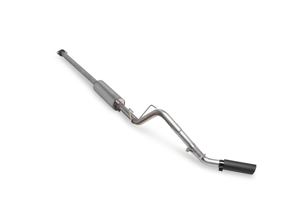 C&L Single Exhaust System with Black Tip; Side Exit (05-15 4.0L Tacoma)