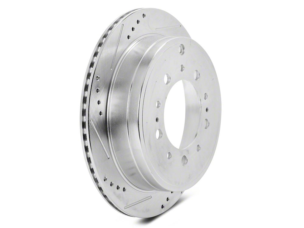 C&L Super Sport HD Cross-Drilled and Slotted 5-Lug Rotors; Rear Pair (07-21 Tundra)