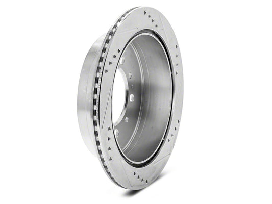 C&L Super Sport HD Cross-Drilled and Slotted 5-Lug Rotors; Rear Pair (07-21 Tundra)