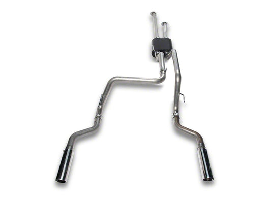 C&L Dual Exhaust System with Polished Tips; Side Exit (09-21 5.7L Tundra)